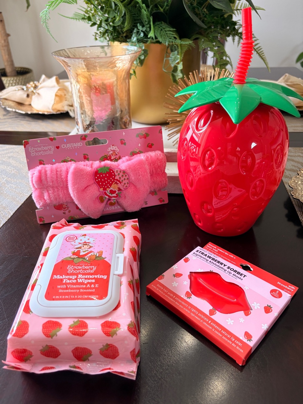 Strawberry Shortcake Bundle Set with large 60oz Strawberry Cup